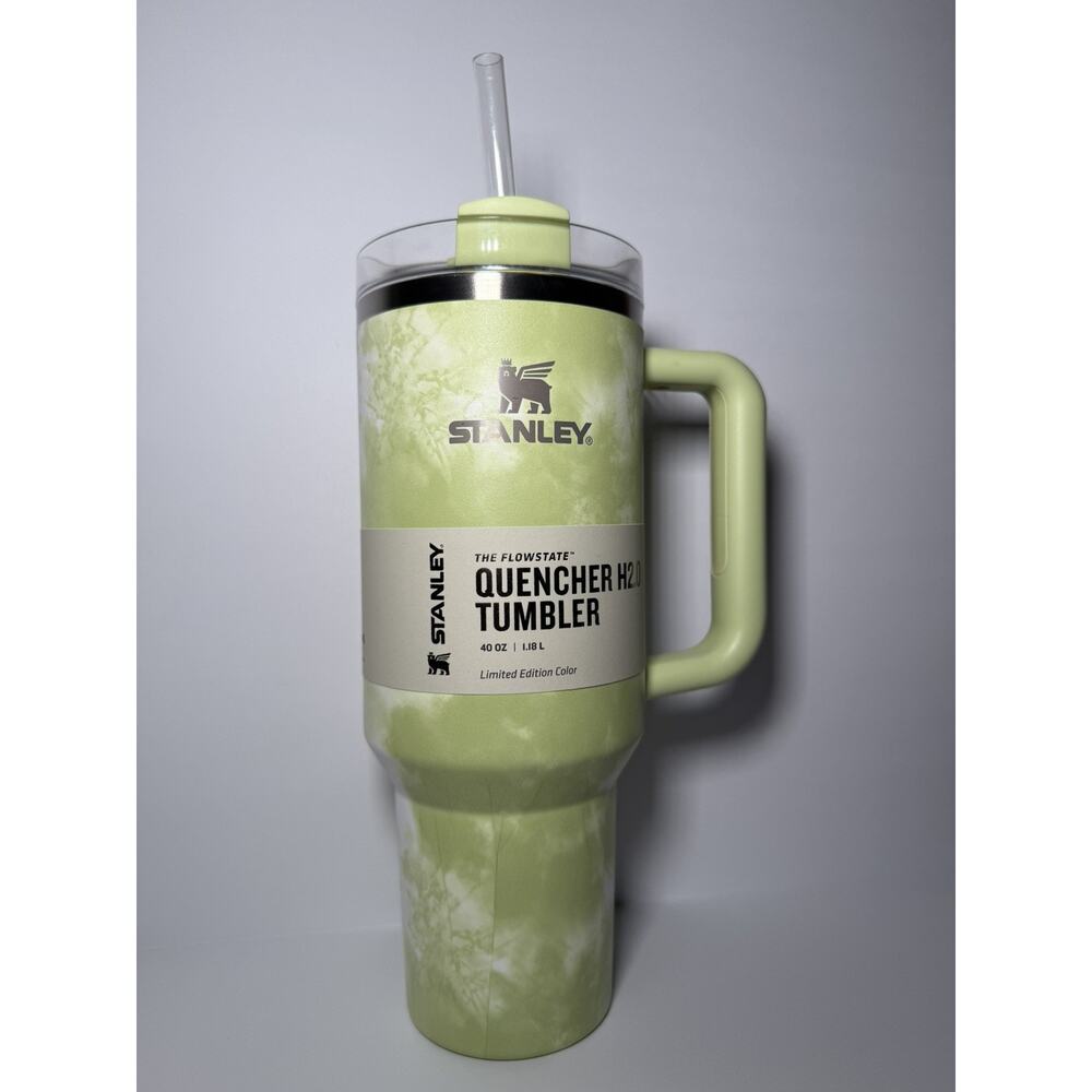 Stanley X Target Exclusive CITRON GREEN TIE DYE Flowstate Quencher Tumbler BNWT